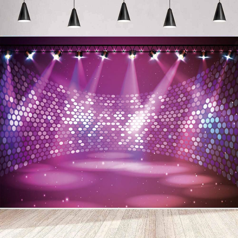 Portrait Photography With Lighting - Photography Backdrop Fuchsia Spotlight Dance Floor