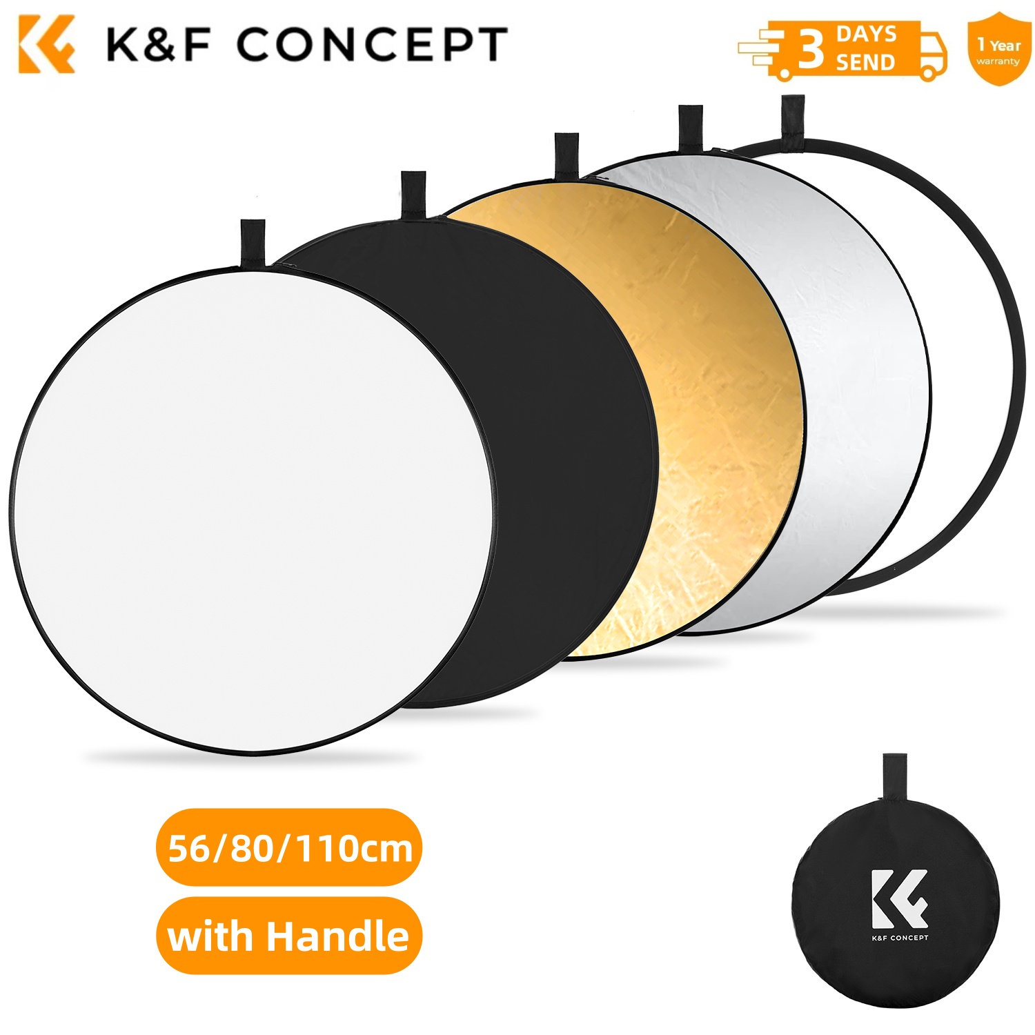 Photography Lighting Handheld - K&F CONCEPT 56/80/110cm 5-in-1 Photography Light