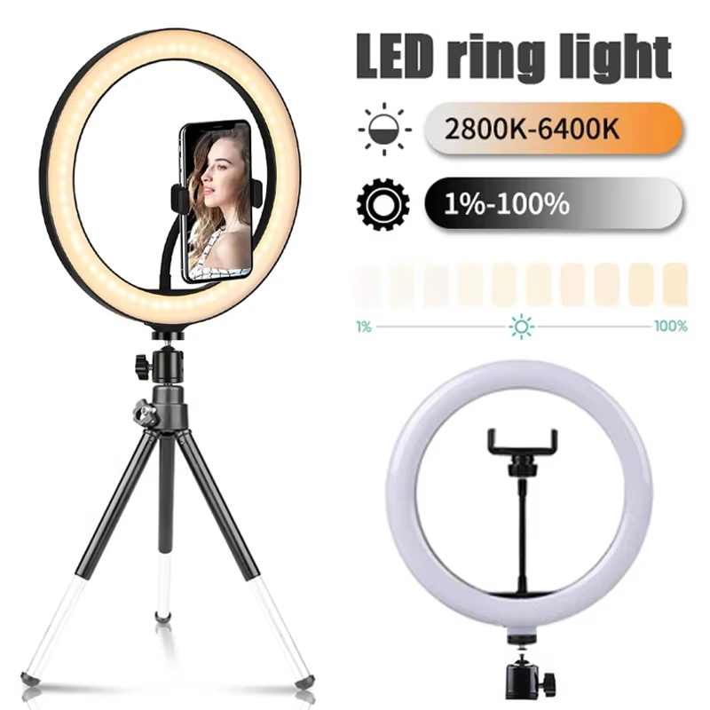 Photography Lighting Set Up - 10 inch Selfie Ring Light Photography