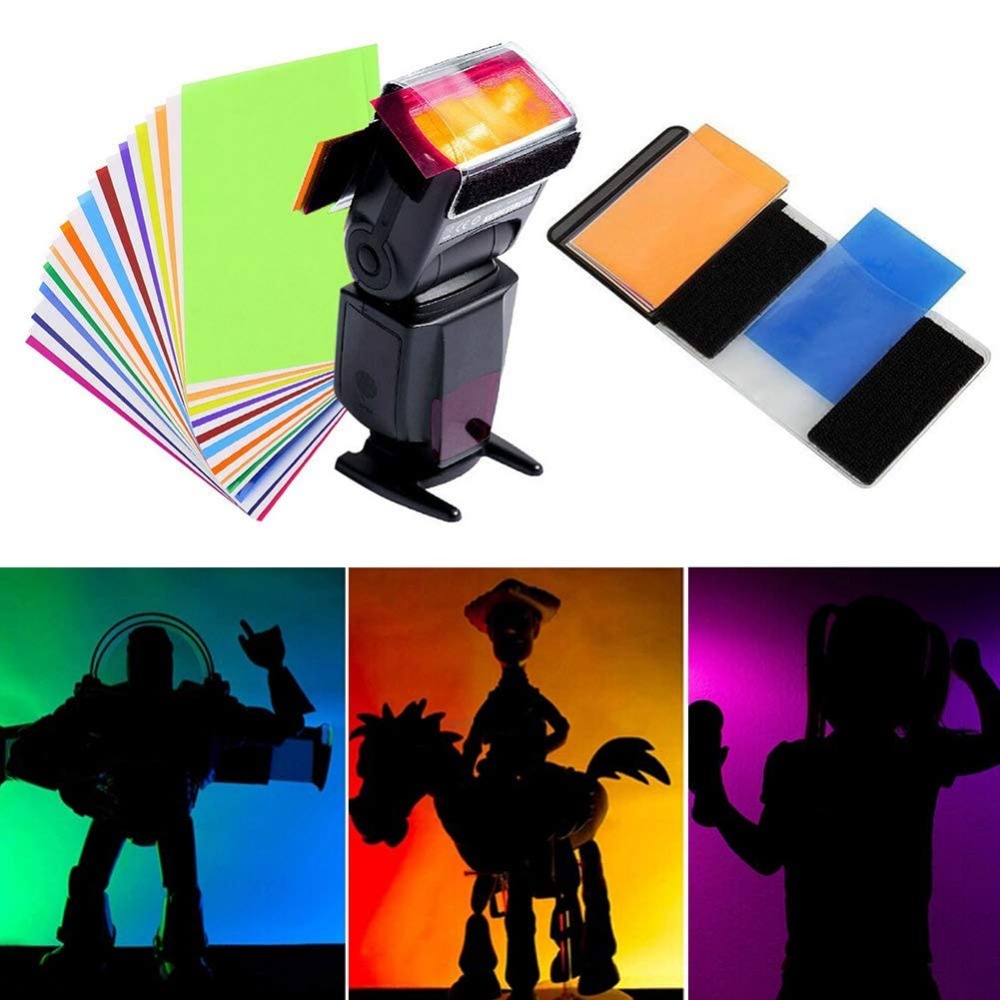 Portrait Photography With Lighting - 12 Colors Camera Flash Gels Lighting