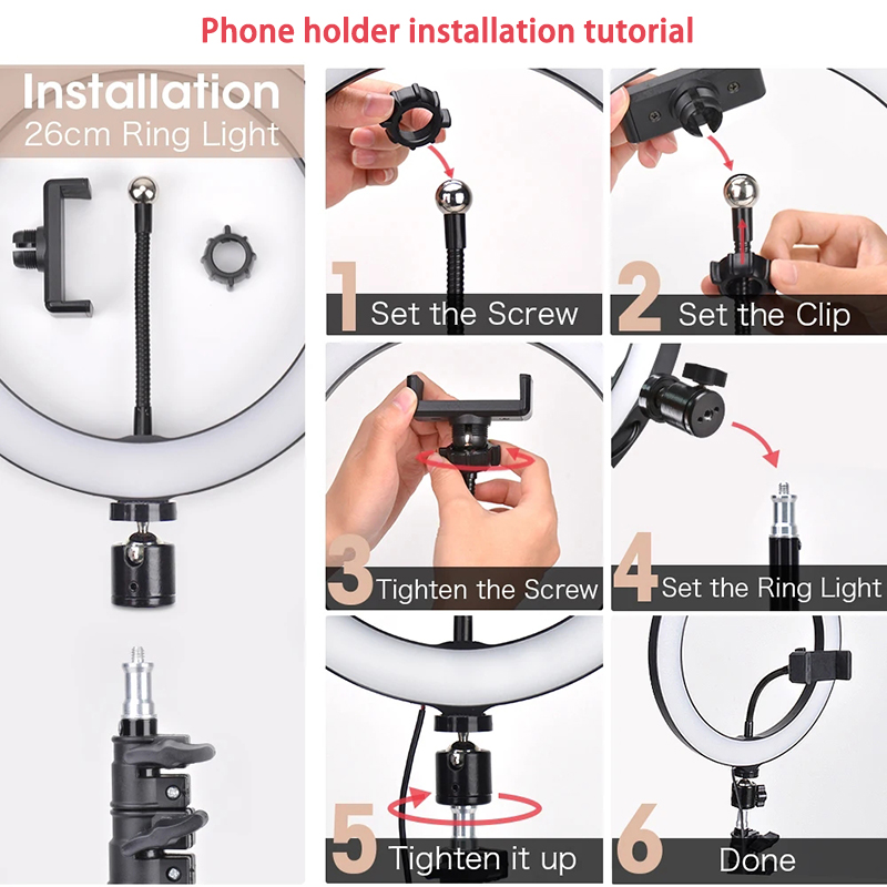 16/26/33cm Selfie Ring Light P - đánh giá và giá Photography Lighting Set Up