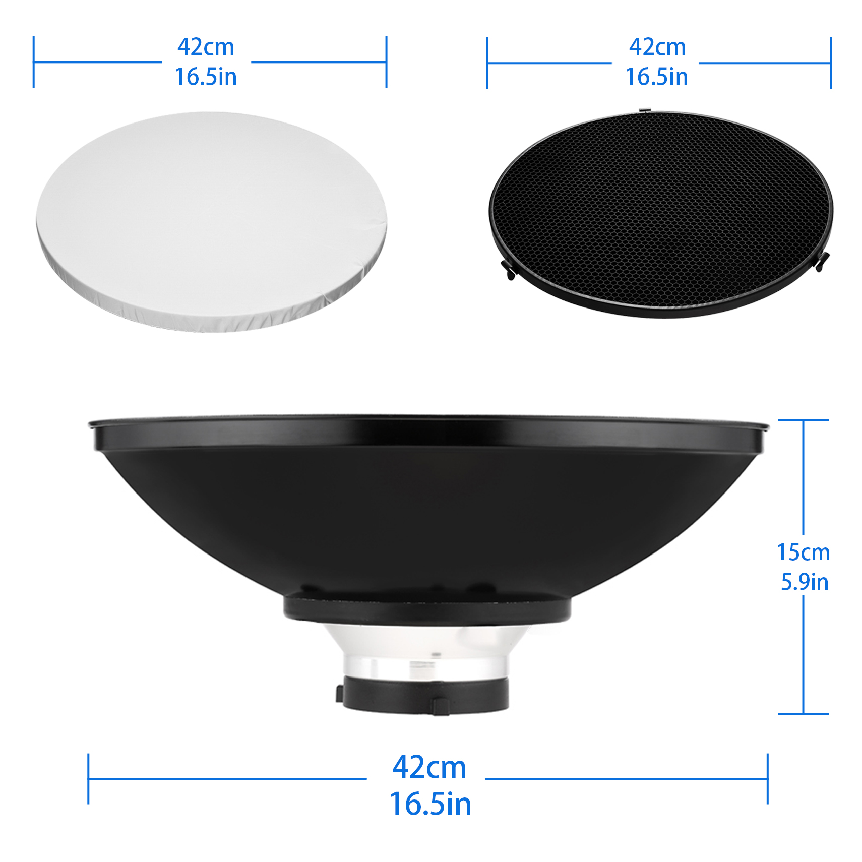 16.5inch Reflector Beauty Dish - đánh giá và giá Photography Lighting Beauty Dish