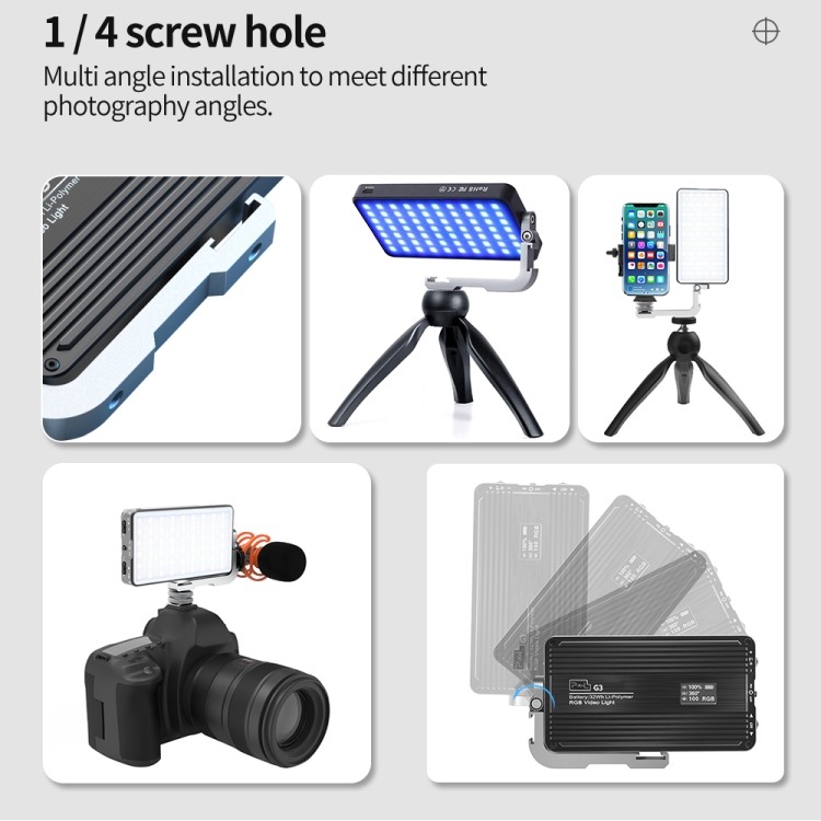 Pixel G3 Flat Panel RGB Fill L - đánh giá và giá Photography Lighting Handheld