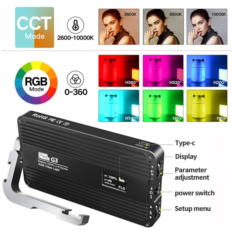 Pixel G3 Flat Panel RGB Fill L - đánh giá và giá Photography Lighting Handheld