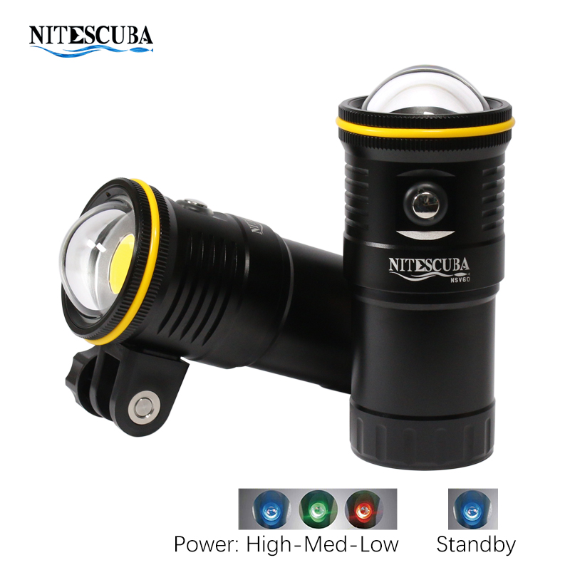 Nitescuba NSV60 LED Diving Vid - đánh giá và giá Photography Lighting Angles