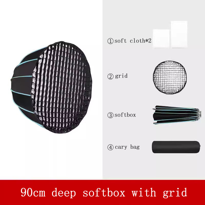 90cm Softbox with Grid 16-rib  - đánh giá và giá Parabolic Umbrella Deep
