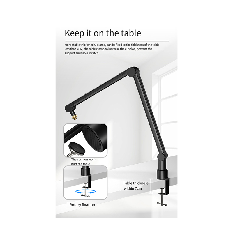 SYDS 360 Degree Adjustable Mic - đánh giá và giá Boom Arm Stand