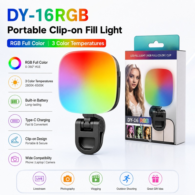 Portable RGB LED Fill Light Po - đánh giá và giá Photography Lighting Handheld