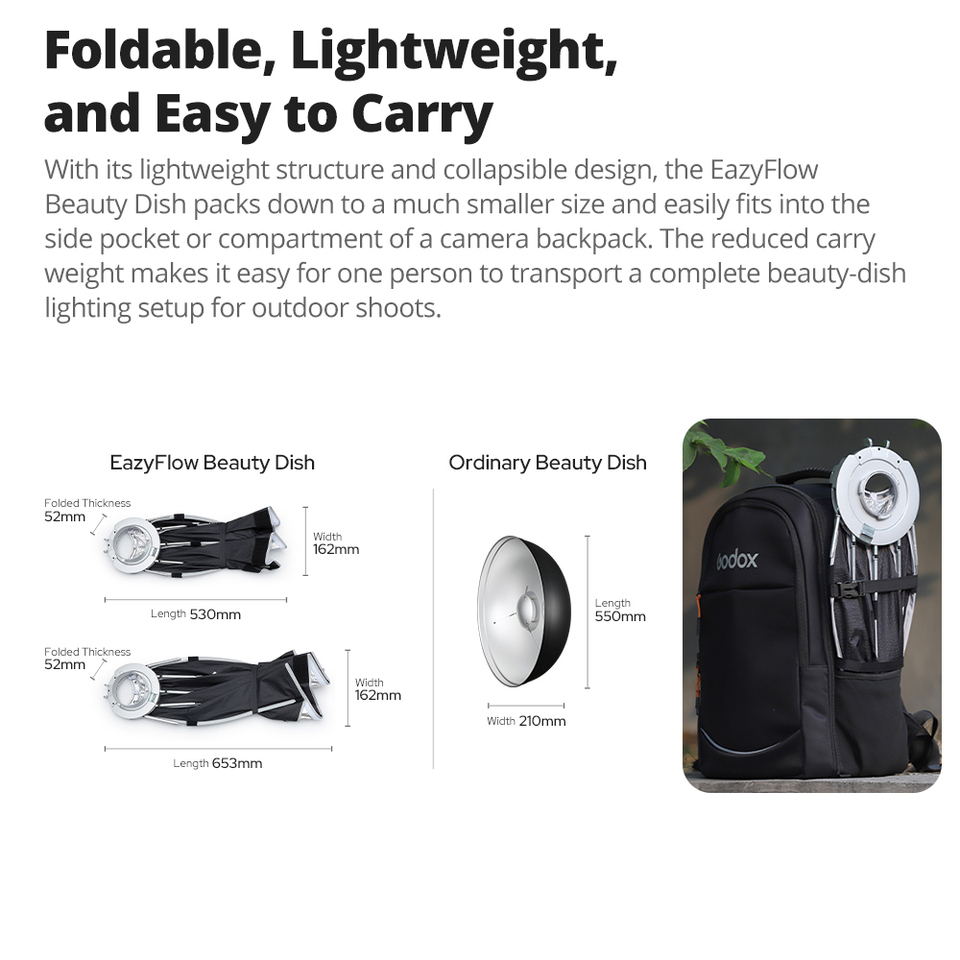 Godox EazyFlow Beauty Dish 65/ - đánh giá và giá Photography Lighting Beauty Dish