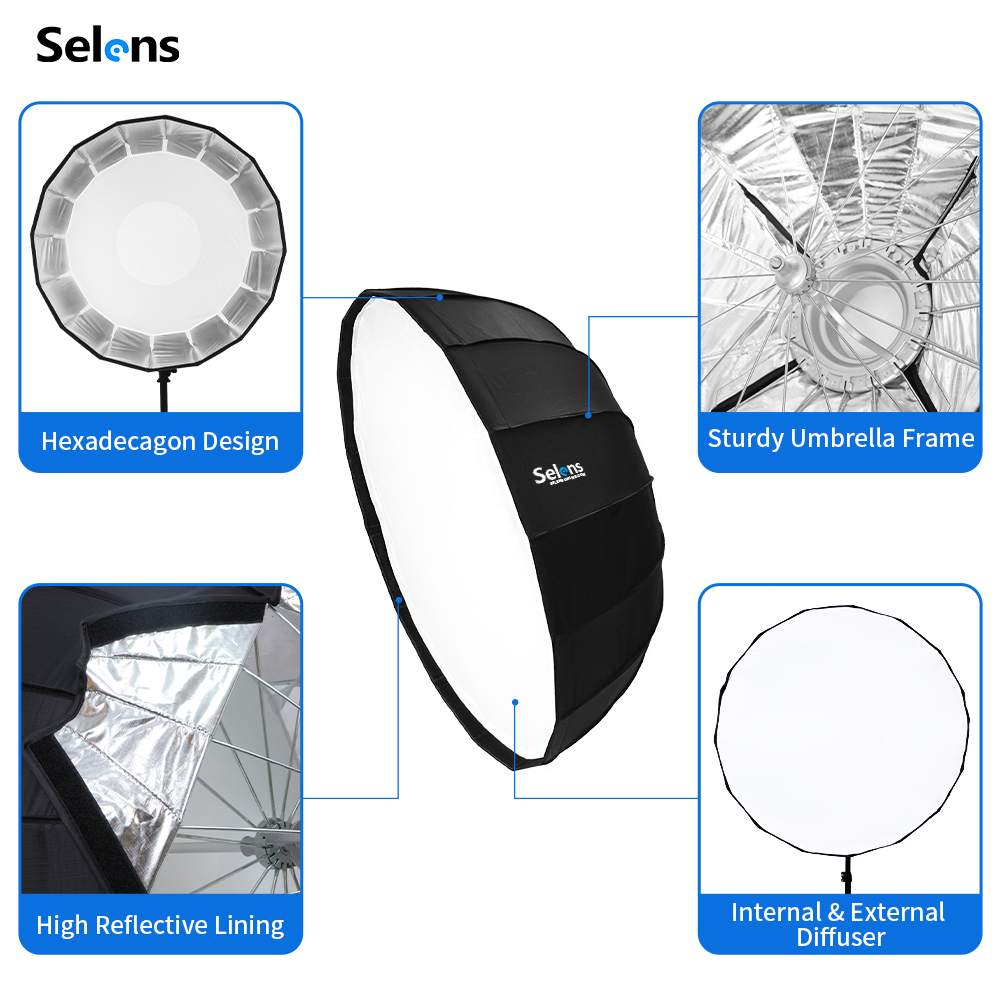 Selens Khuếch Tán Phản Xạ Para - đánh giá và giá Photography Lighting Beauty Dish