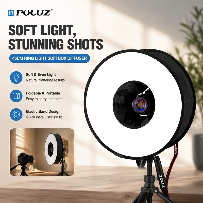 Foldable 45cm Ring‑flash Soft‑ - đánh giá và giá Photography Types Of Lighting